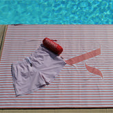 Beach Towel | Classic Stripes Soft Red
